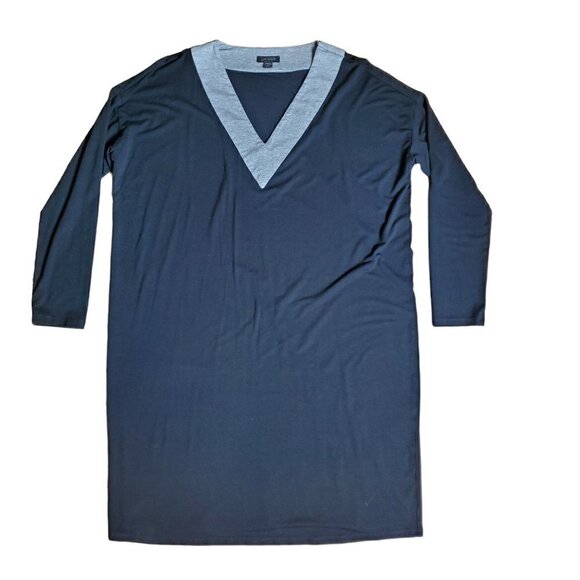 J. Jill Wearever Collection Womens Black Gray Knit V-Neck Shift Dress Petite S - Picture 7 of 8